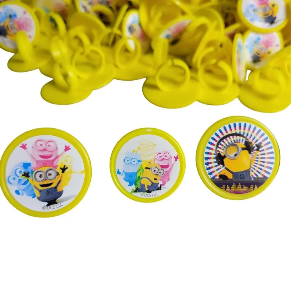 DecoPac Minions Cupcake Toppers Rings Bulk 213 Pieces Cake Decor Party Birthday